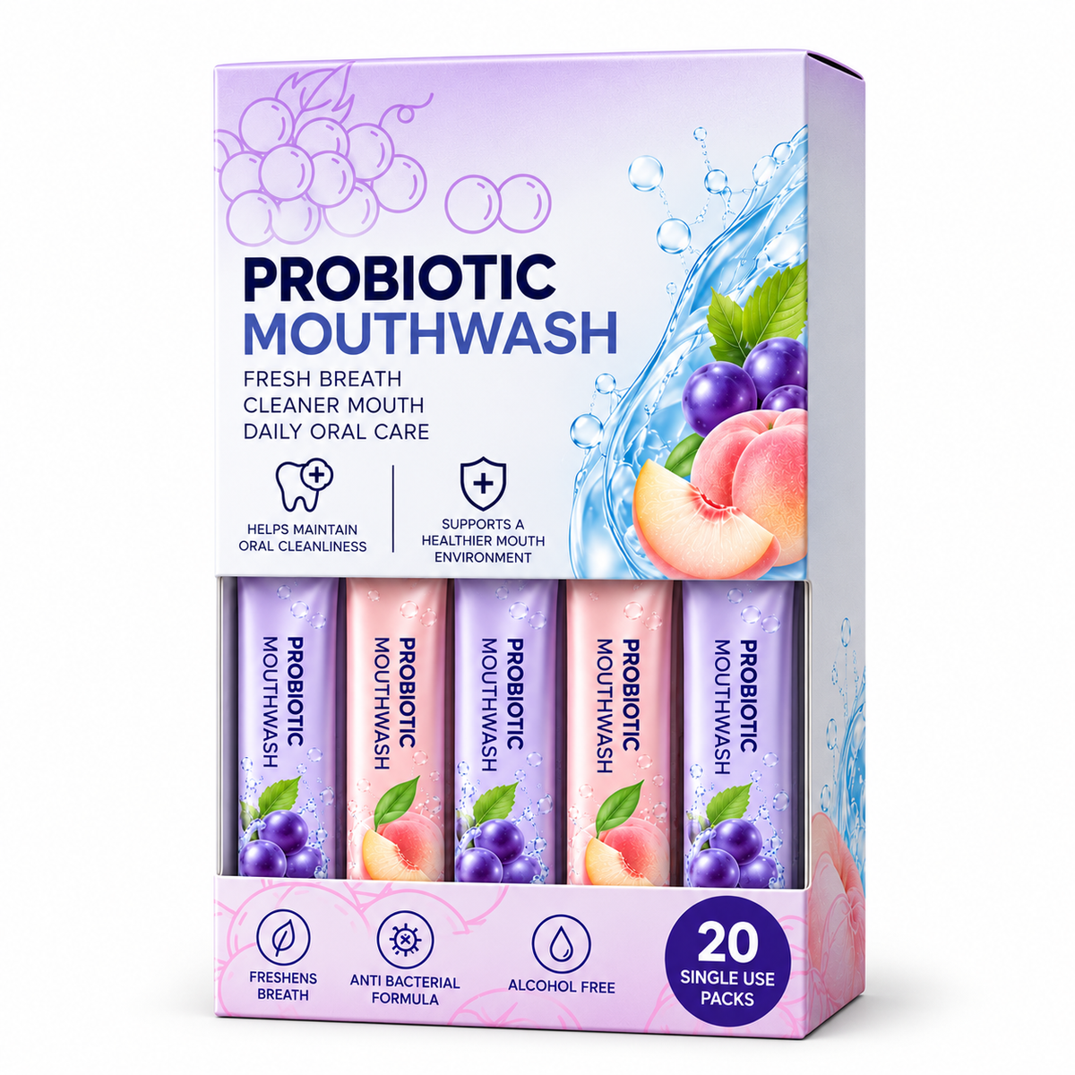 20 Pieces Probiotic Antibacterial Mouthwash